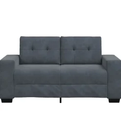 Best Loveseat bank 120 cm fluweel donkergrijs Zetels
