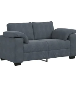 vidaXL Loveseat bank 120 cm fluweel donkergrijs