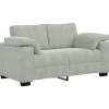 Loveseat bank 120 cm fluweel lichtgrijs Zetels