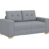 vidaXL Loveseat bank 120 cm stof lichtgrijs