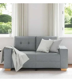 vidaXL Loveseat bank 120 cm stof lichtgrijs