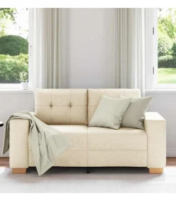 Outlet Loveseat met kussen Crème Stof Zetels