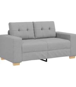 vidaXL Loveseat met kussen Wolkgrijs Stof