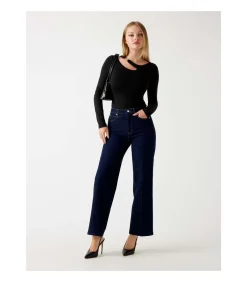 DAMES GUESS Ls Eleanor Buckle Top