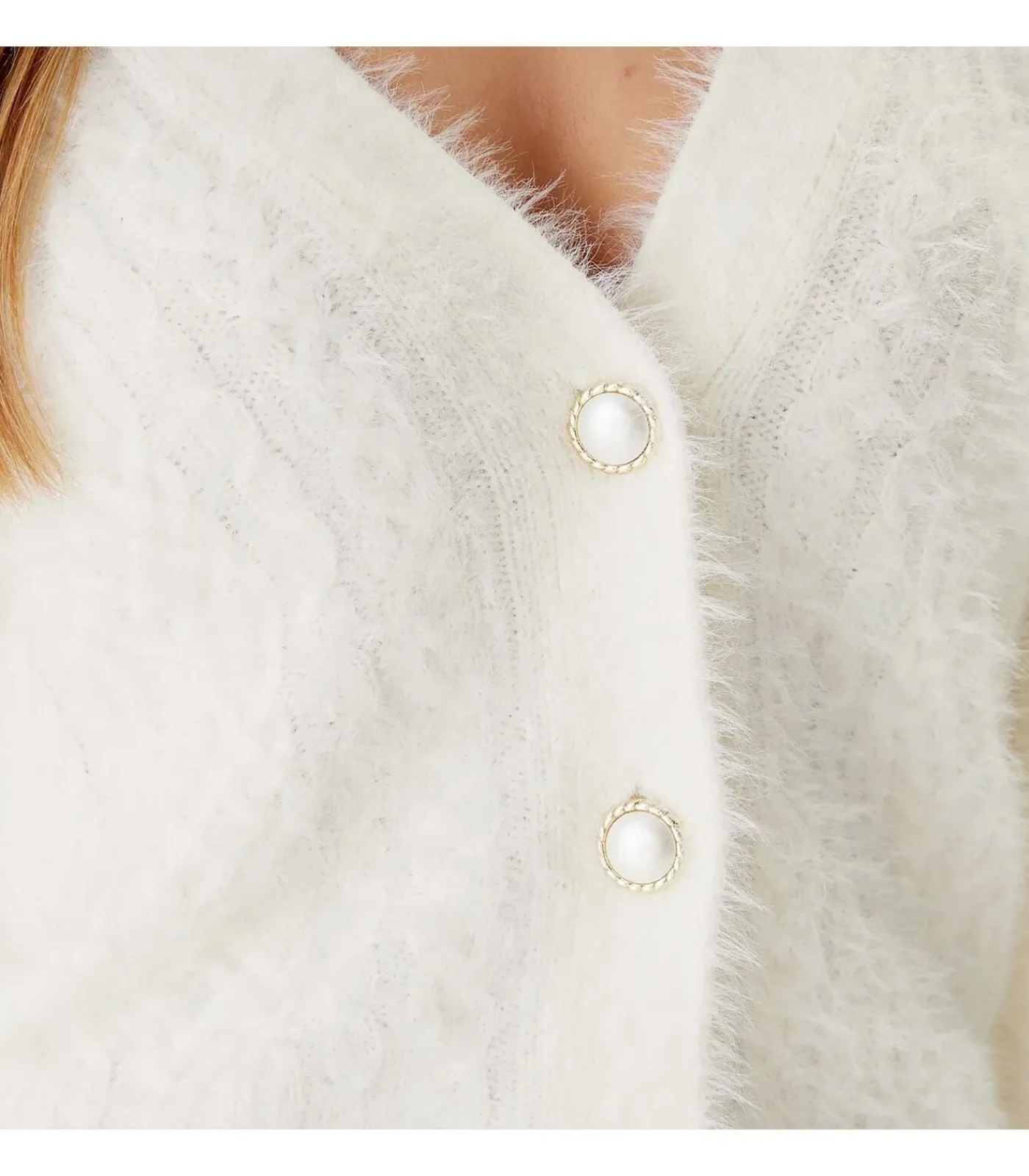 Ls Vn Kinako Fuzzy Cardigan DAMES Truien & Cardigans