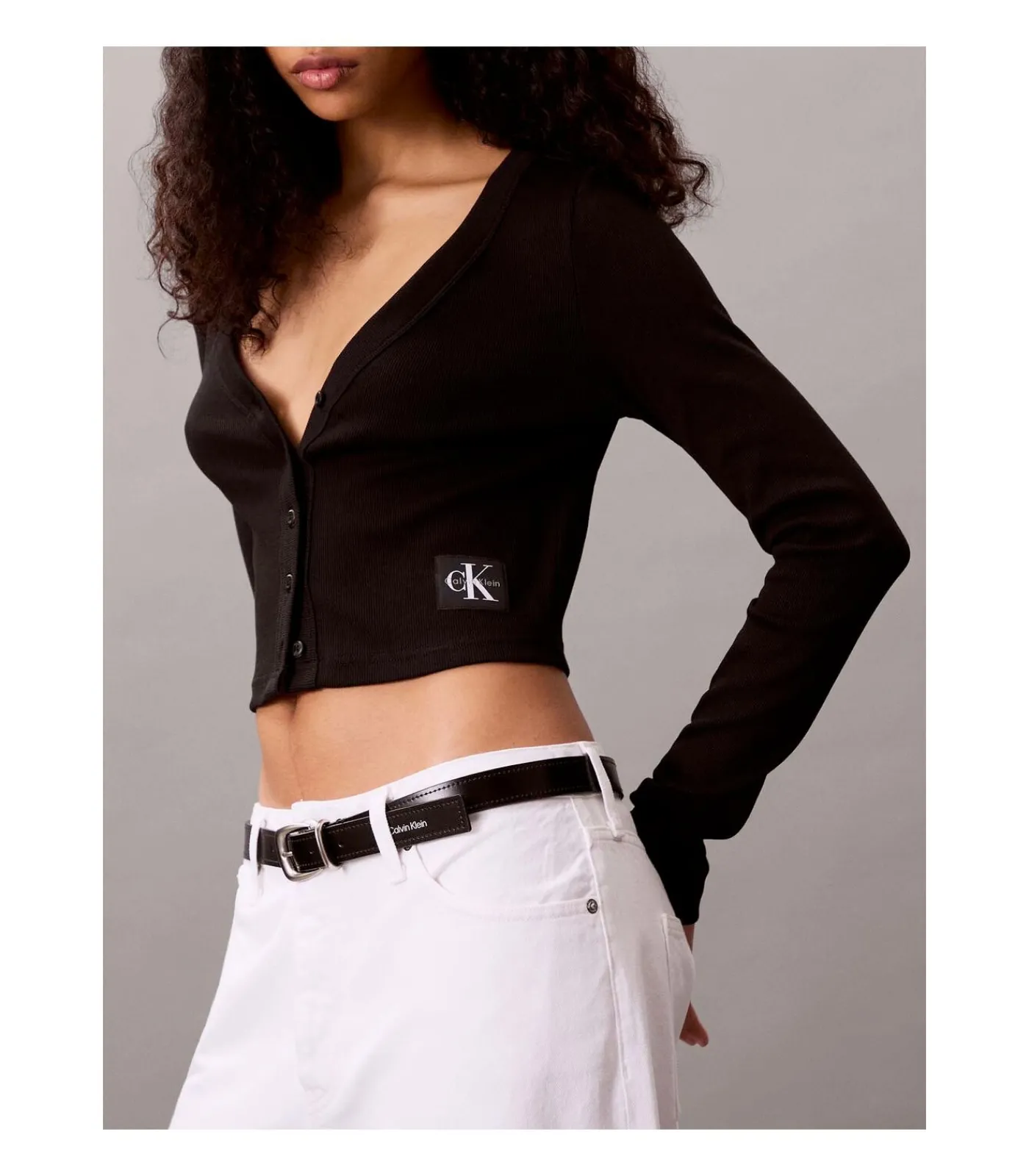 DAMES Calvin Klein Jeans Ls Woven Label 2X2 C