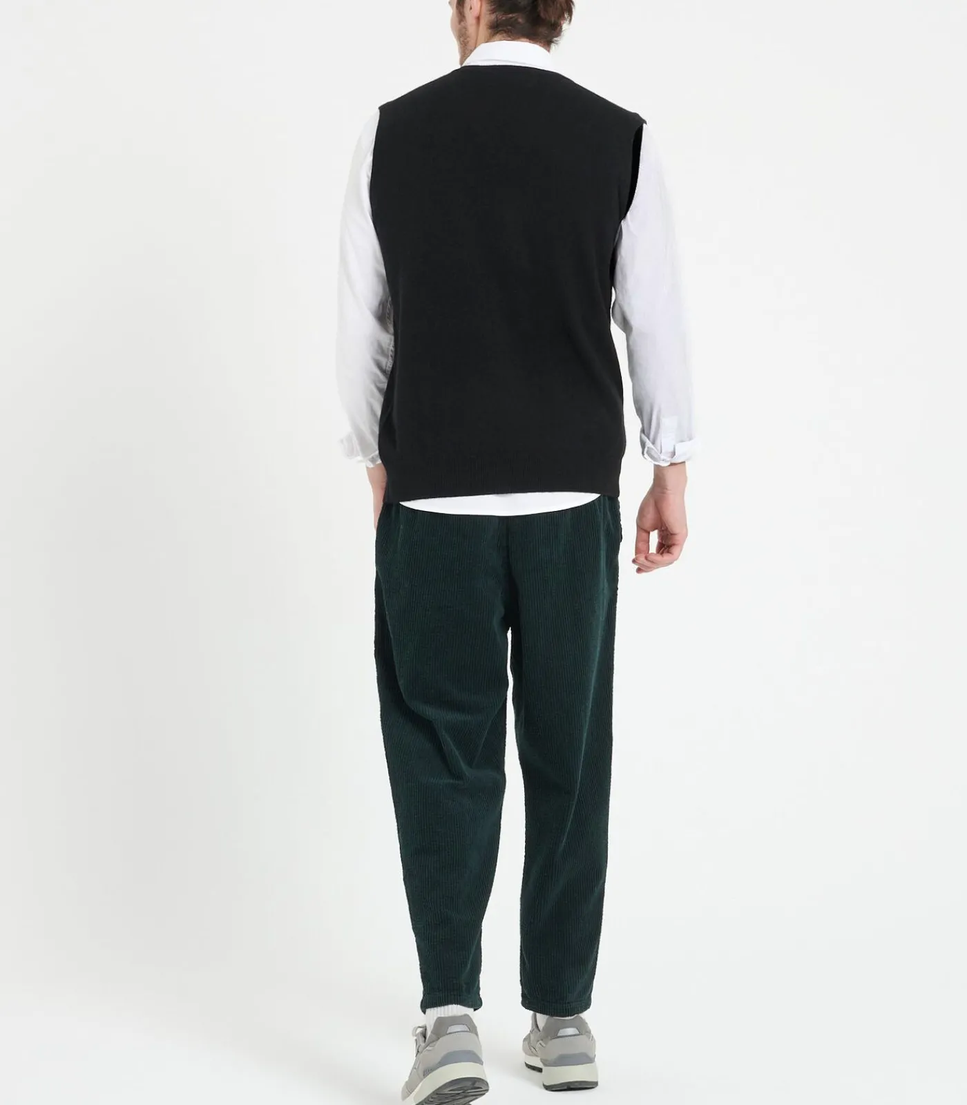 Heren Studio Cashmere8 LUKE 9 Mouwloos vest - 100% kasjmier