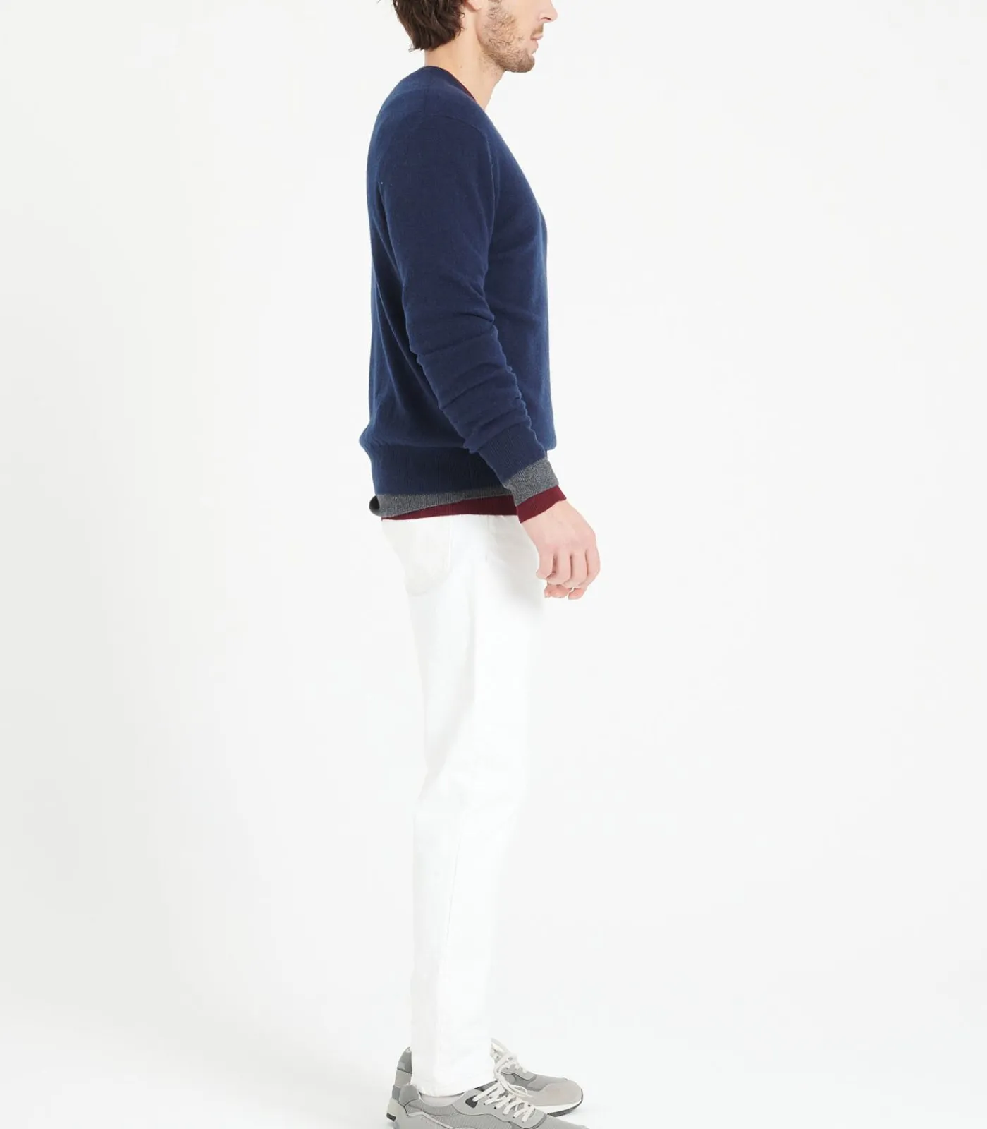 LUKE 1 V-hals Trui - 100% kasjmier Heren Truien & Cardigans