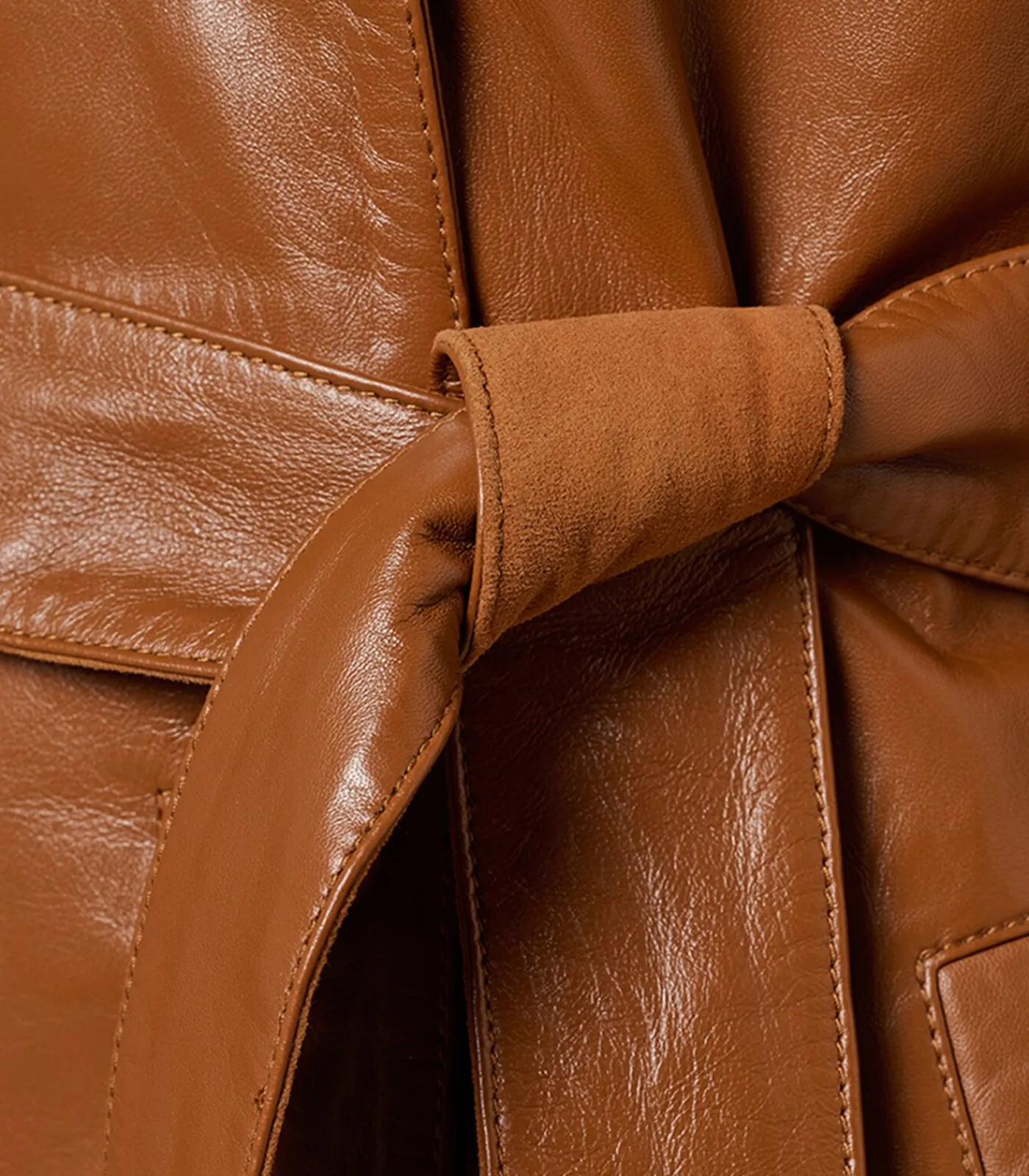 DAMES Mart Visser Lyana Leren Jas Cognac