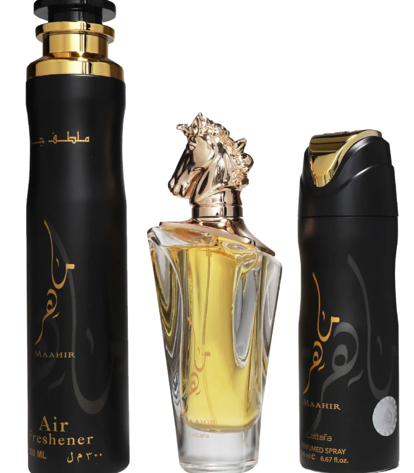 Outlet Maahir Cadeauset -100 ml Eau de Parfum - 200 ml Deodorant - 300 ml Luchtverfrisser Eau De Parfum