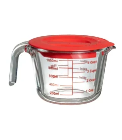 Online Maatbeker - met deksel - Hittebestendig Glas - 500 ml Bakken