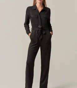 DAMES Deeluxe MADIA - Lange suède jumpsuit voor dames