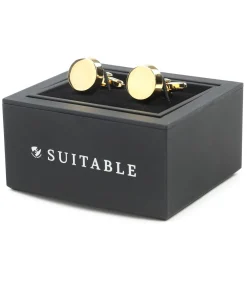 Heren Suitable Manchetknoop Rond Goud