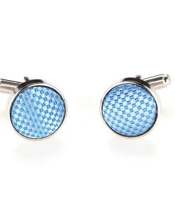 Manchetknopen zijde lichtblauw Heren Kostuums & Blazers