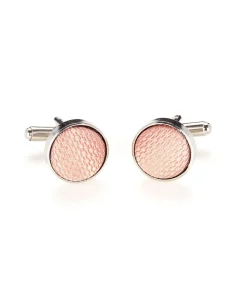 Heren Shirts & co Manchetknopen zijde roze