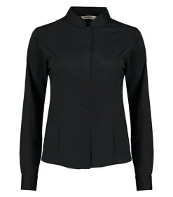 New MANDARIN COLLAR - Shirt - Zwart DAMES Overhemden & Blouses
