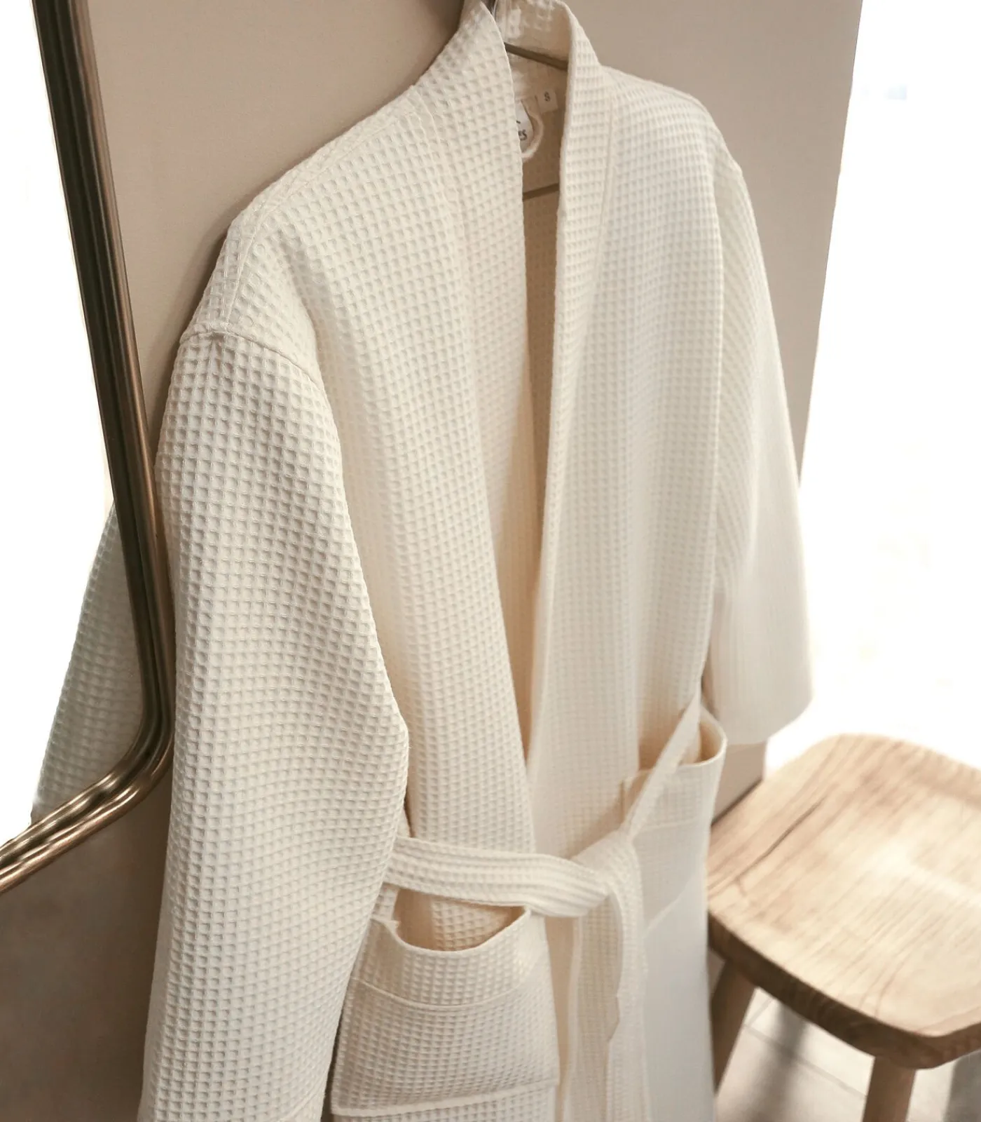 Best MANOIR Craie - Badjas unisex katoen DAMES Badjassen