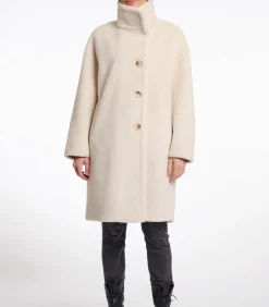 DAMES Rino&Pelle Mantel van imitatiebont met hoge kraag Berk 42