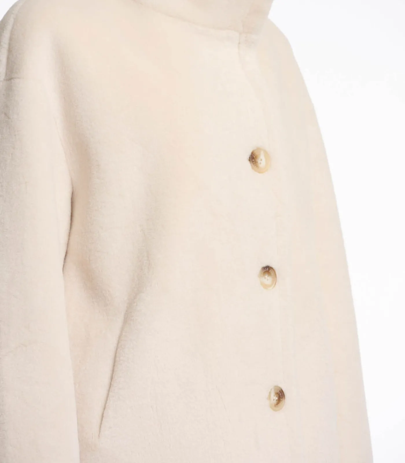 DAMES Rino&Pelle Mantel van imitatiebont met hoge kraag Berk 42