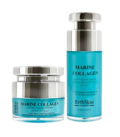 Erth Skin London Marine Collagen Nachtcrème + Marine Collagen Nachtreparatieserum
