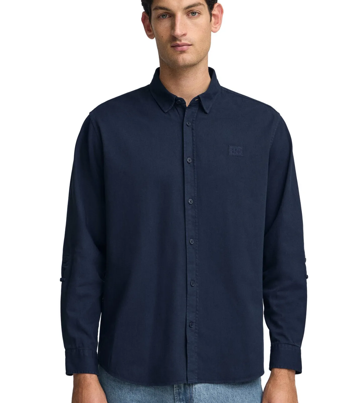 Heren Polo Club Marineblauw hemd met regular fit en -logo