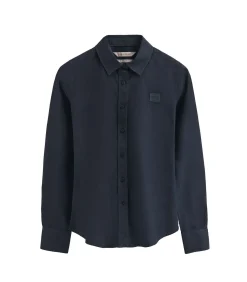 Outlet Marineblauw hemd met slim fit en -logo DAMES Overhemden & Blouses