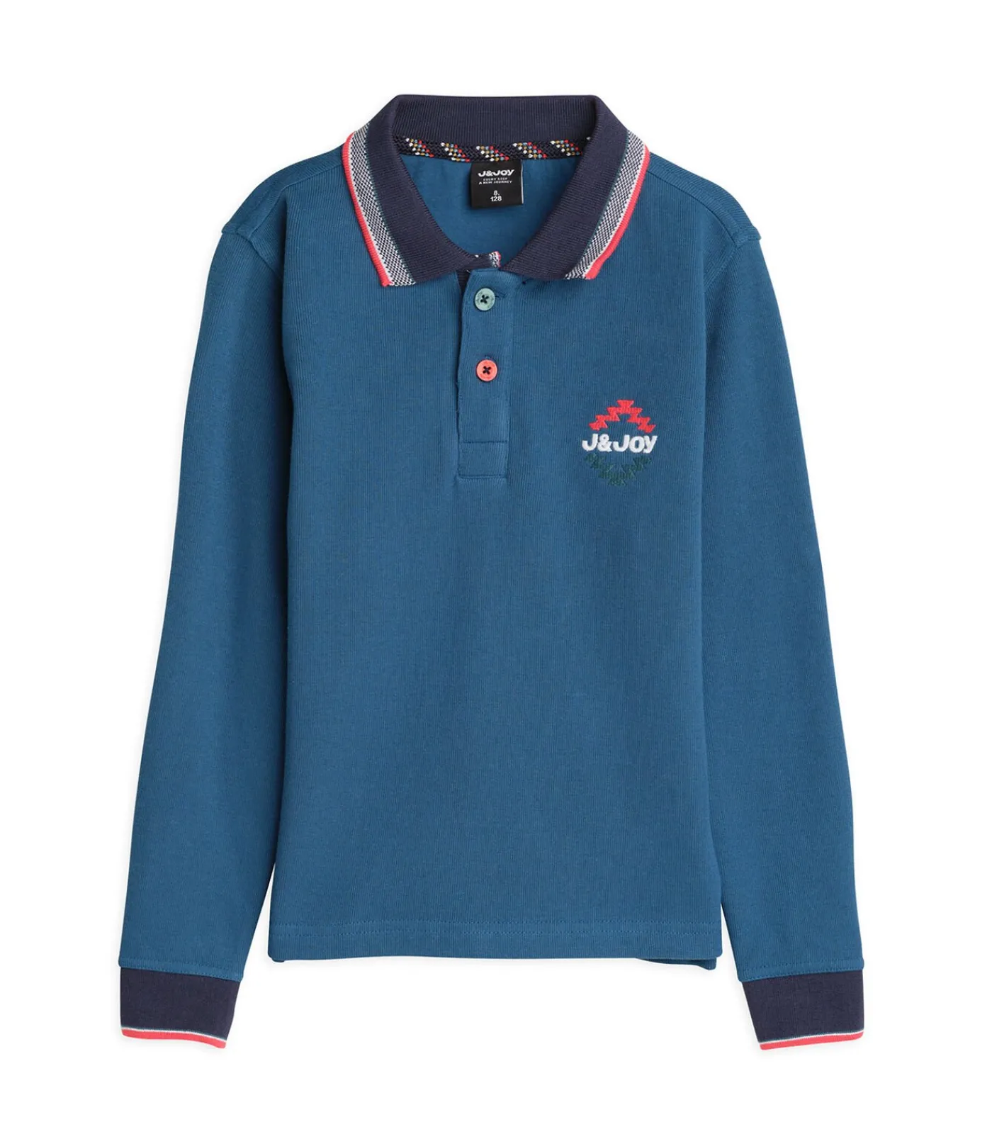 Hot Marineblauw poloshirt voor jongens met logo op de rug Kinderen T-Shirts & Polo's