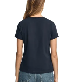 DAMES Polo Club Marineblauw T-shirt met korte mouwen en glinsterend -detail