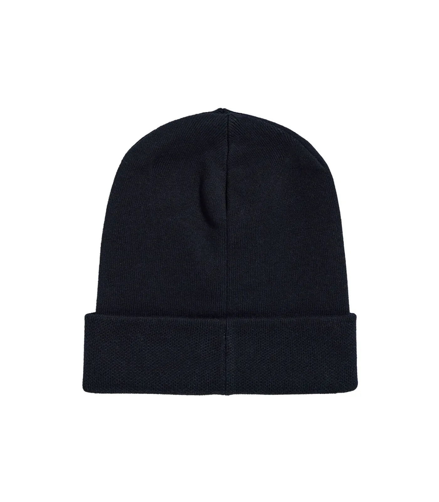 Outlet Marineblauwe beanie "Verth" met -logo in jacquard Heren Hoeden & Petten