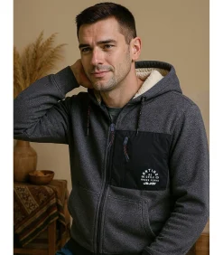 Best Marineblauwe herentrui met capuchon en rits Heren Truien & Cardigans