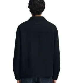 Marineblauwe jas Humbolt met -logo Heren Jassen