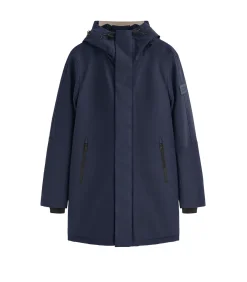 Clearance Marineblauwe jas Voguel met -logo Heren Jassen