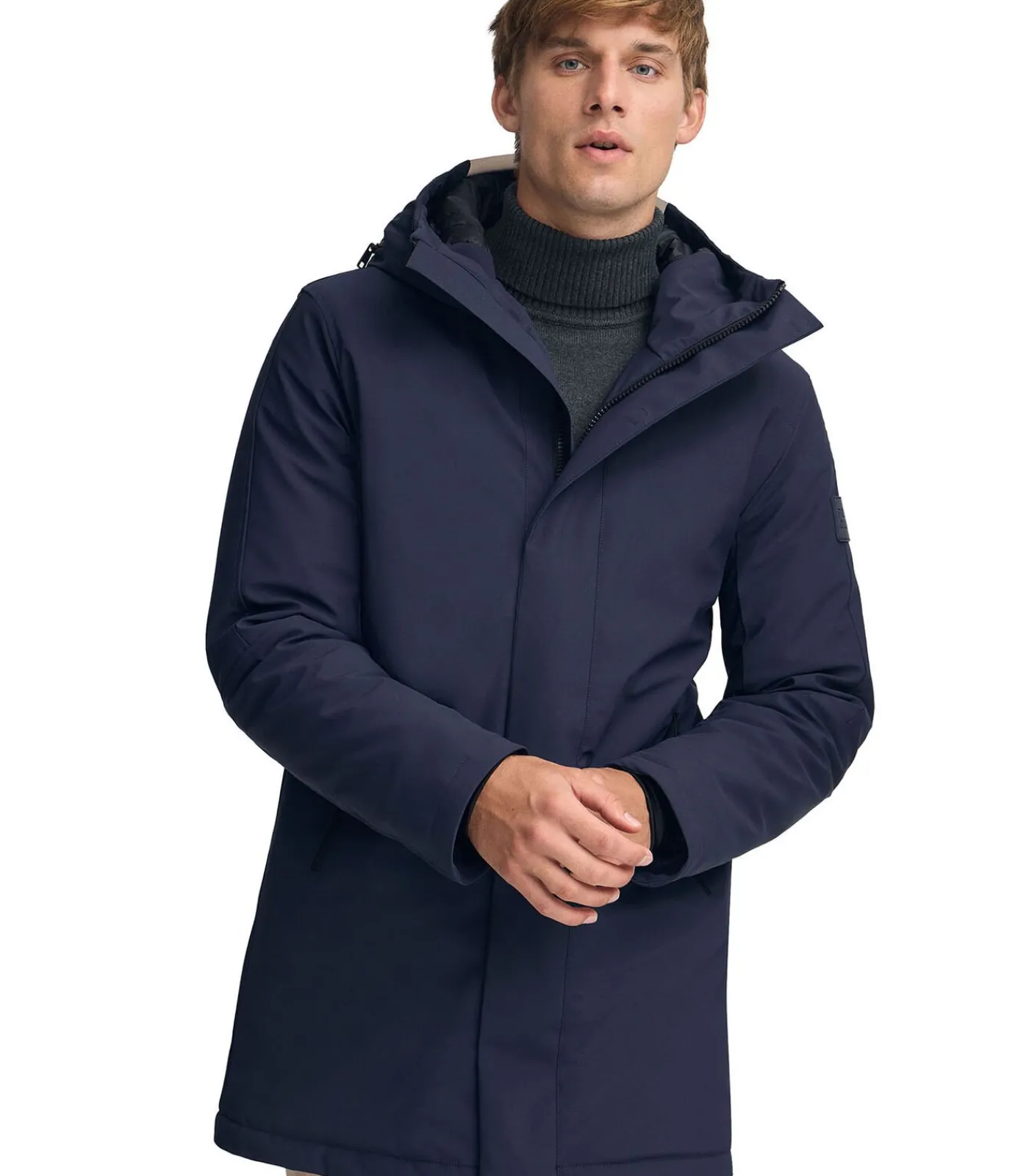 Clearance Marineblauwe jas Voguel met -logo Heren Jassen