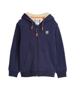 Sale Marineblauwe jongenstrui met rits en capuchon Kinderen Truien & Vesten