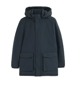 Heren Polo Club Marineblauwe parka Mitte met -logo