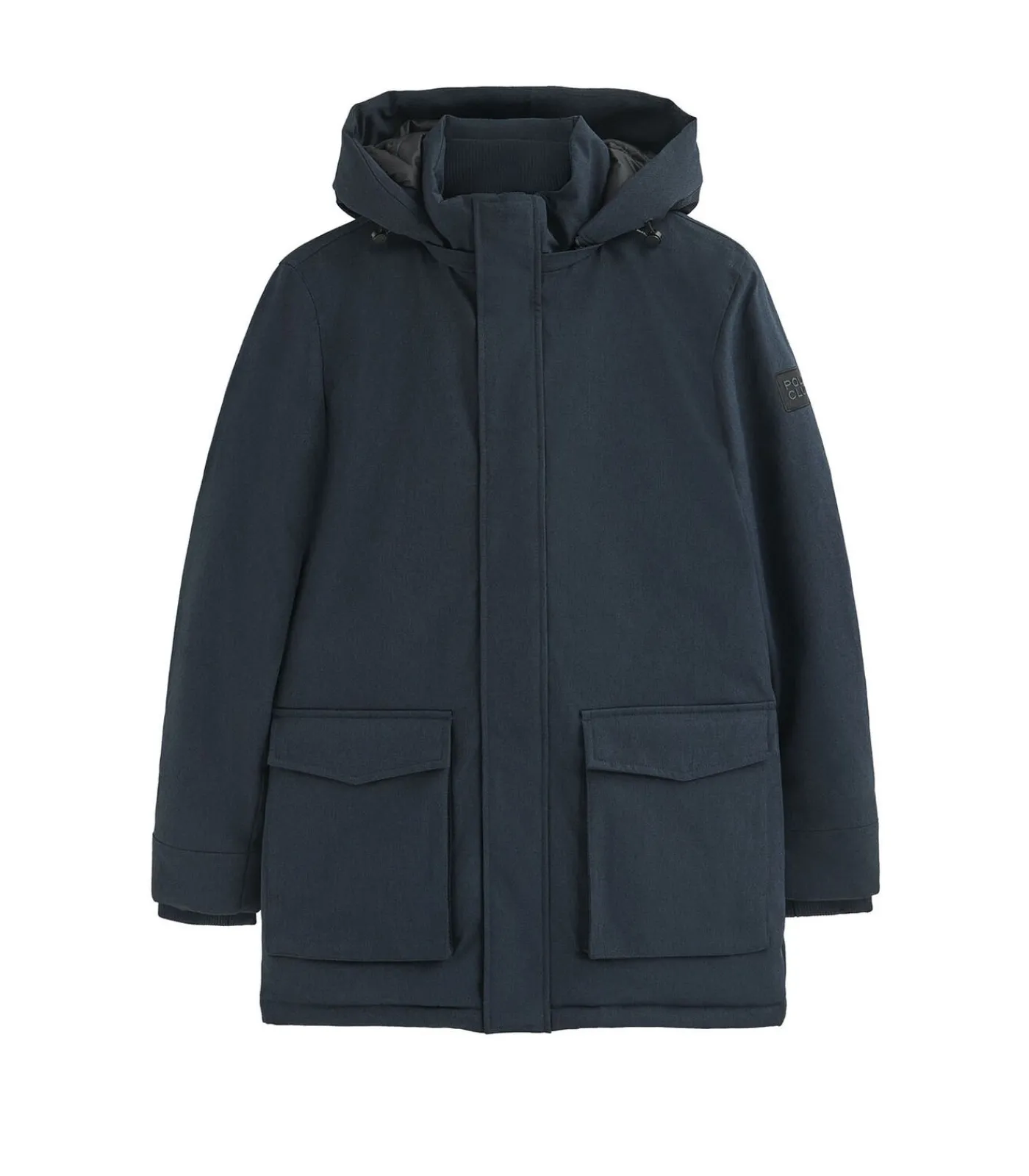 Heren Polo Club Marineblauwe parka Mitte met -logo