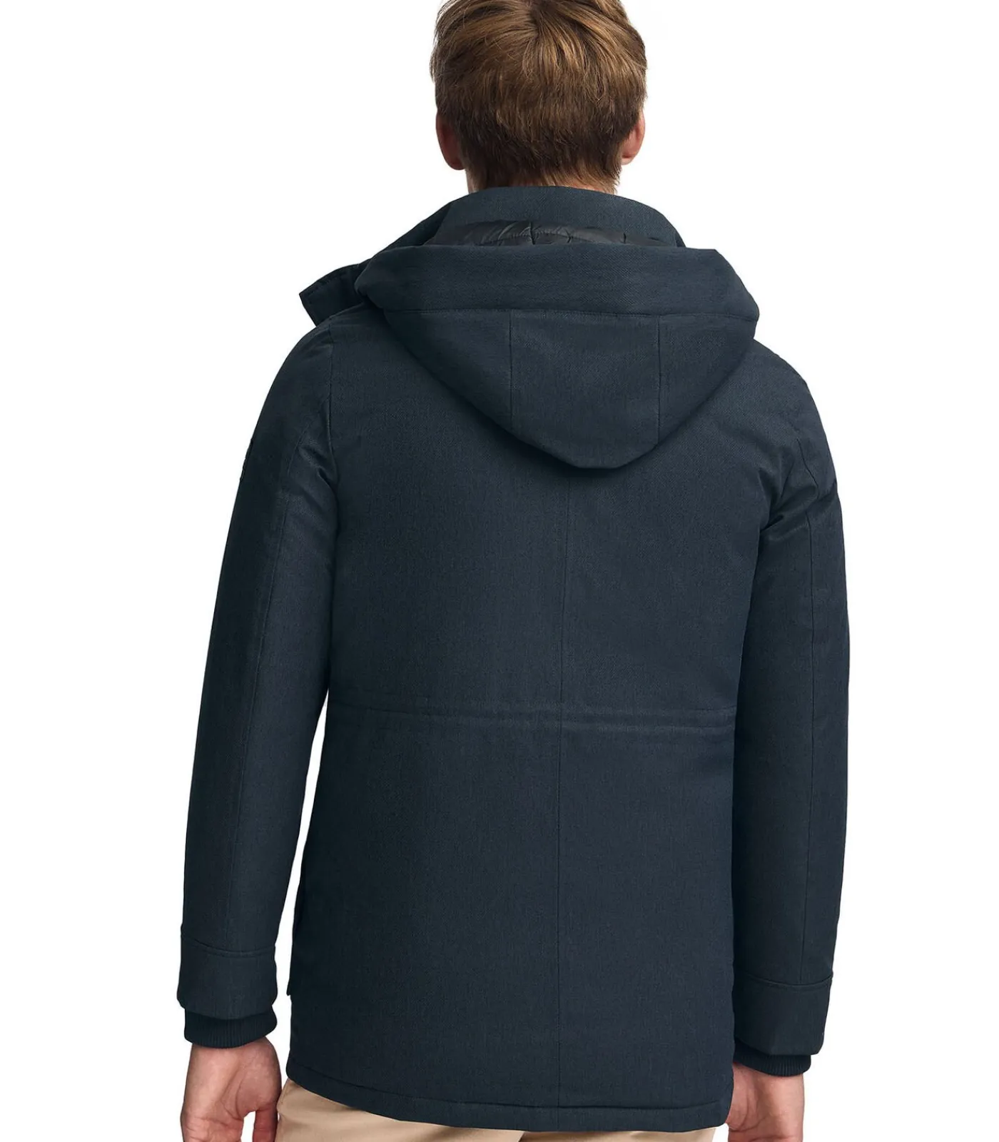 Heren Polo Club Marineblauwe parka Mitte met -logo