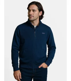 Sale Marineblauwe trui met rits voor heren Heren Truien & Cardigans