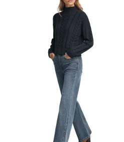 Clearance Marineblauwe trui Serena van grof breisel DAMES Truien & Cardigans