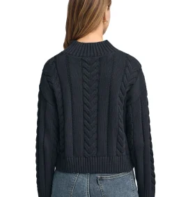 Clearance Marineblauwe trui Serena van grof breisel DAMES Truien & Cardigans