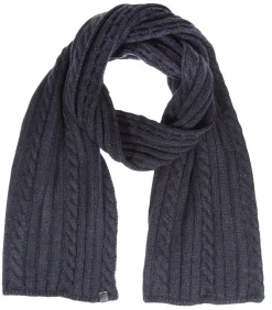 Marinekleurige sjaal met kabel voor heren Heren Sjaals