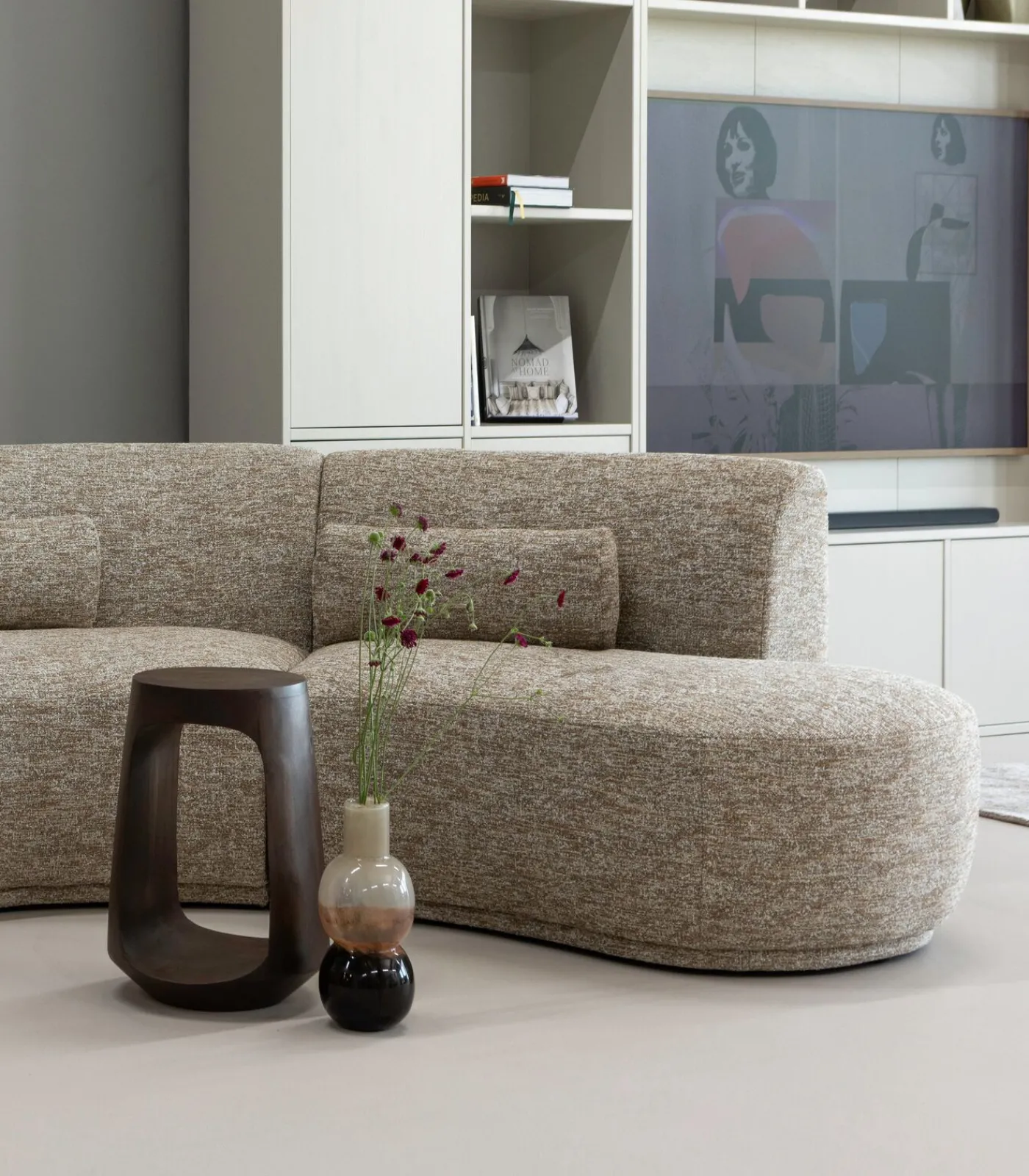 WOOOD Marjon Vaas - Handgevormd - Glas - Bruin - 30x14x14