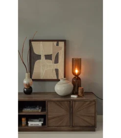 WOOOD Marjon Vaas - Handgevormd - Glas - Bruin - 30x14x14