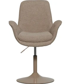WOOOD Marten Eetkamerstoelen - Polyester - Zand - Set van 6
