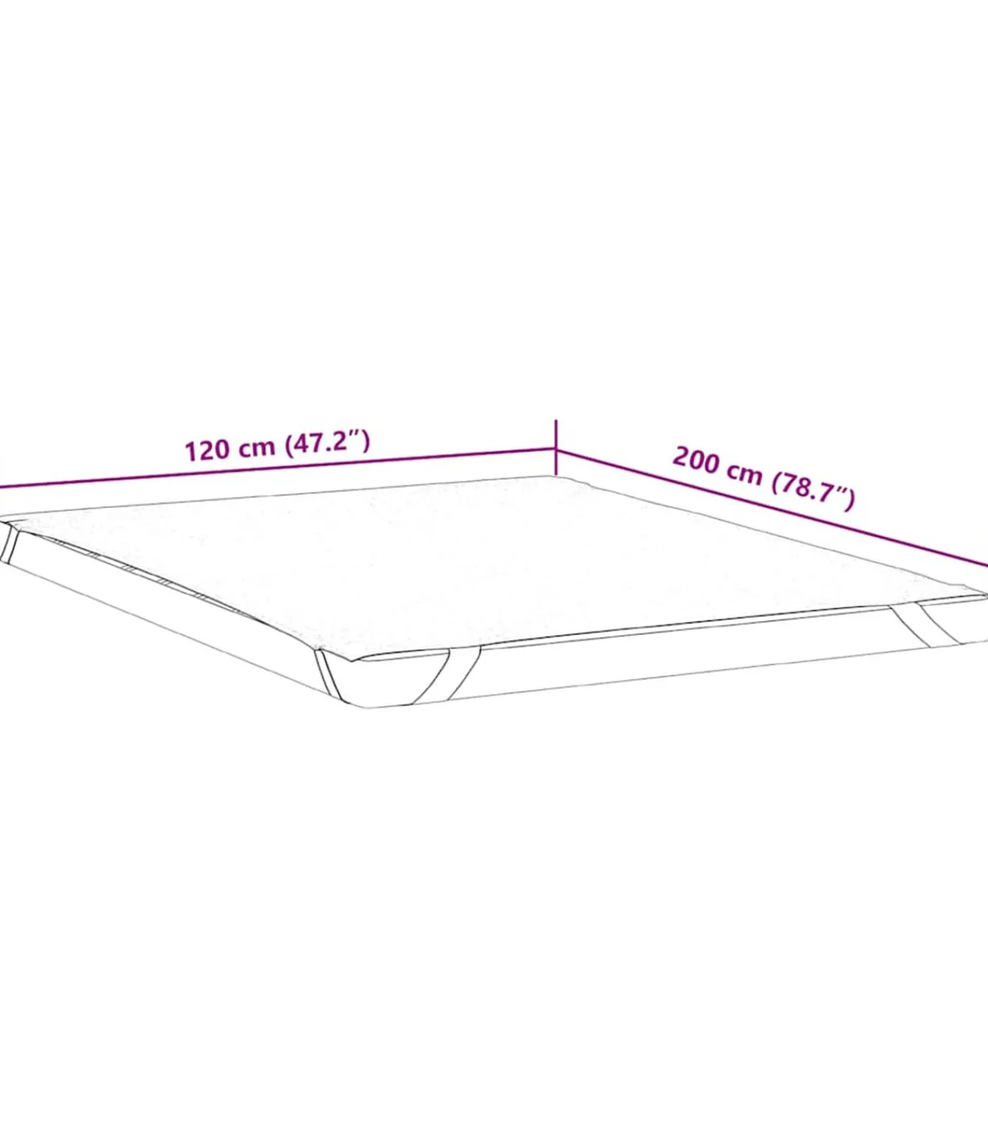 vidaXL Matrasbeschermer waterdicht 120x200 cm wit