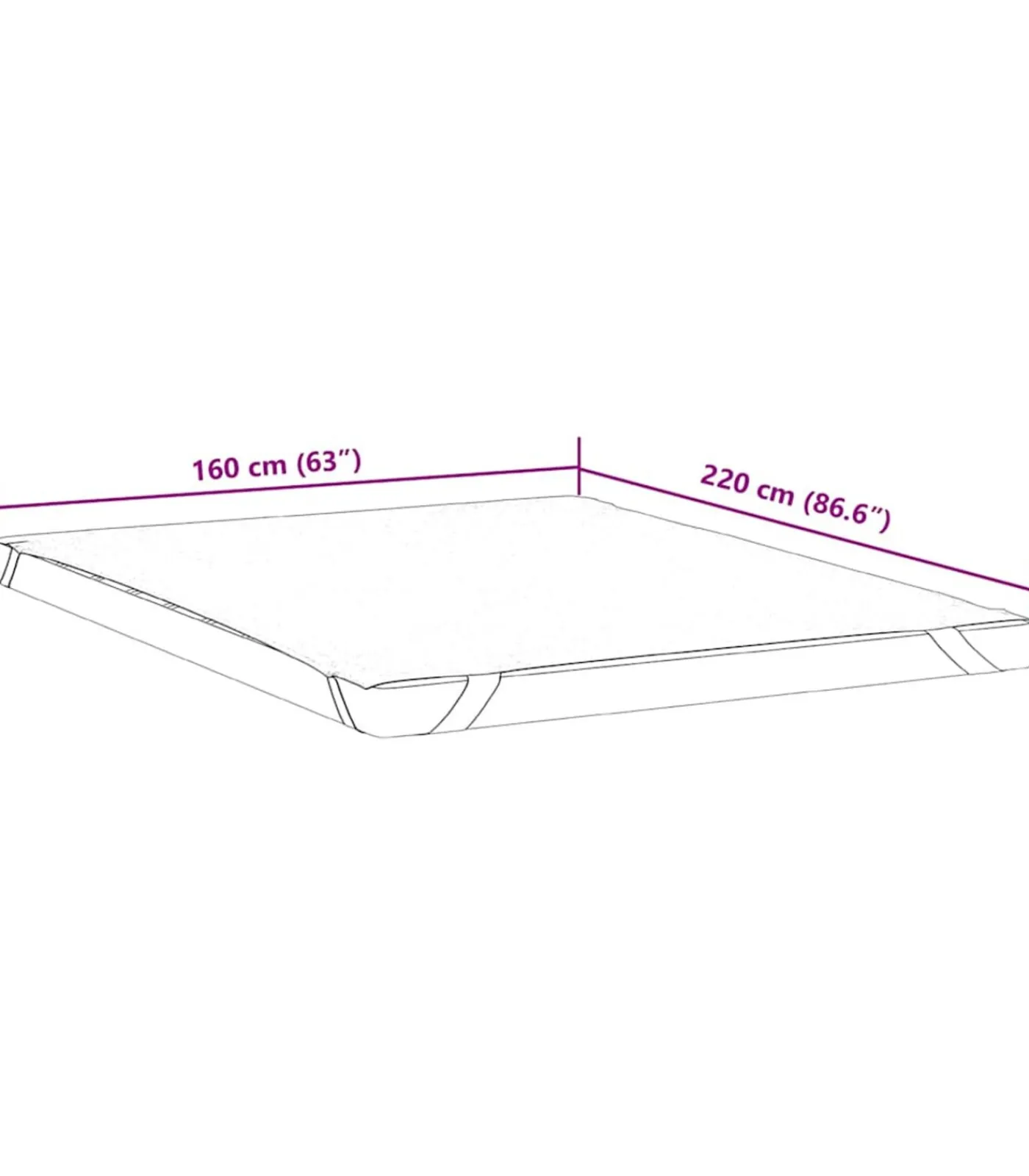 vidaXL Matrasbeschermer waterdicht 160x220 cm wit