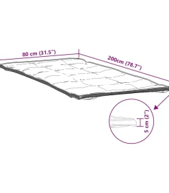 vidaXL Matrasbeschermer 80x200 cm wit