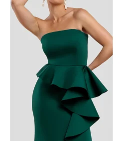 Maxi-jurk “Boobtube Peplum Waterfall Frill Maxi Dress” DAMES Jurken