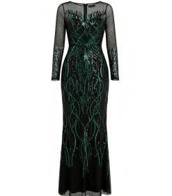 Best Maxi-jurk “Long Sleeve Sequin Flame Maxi” DAMES Jurken