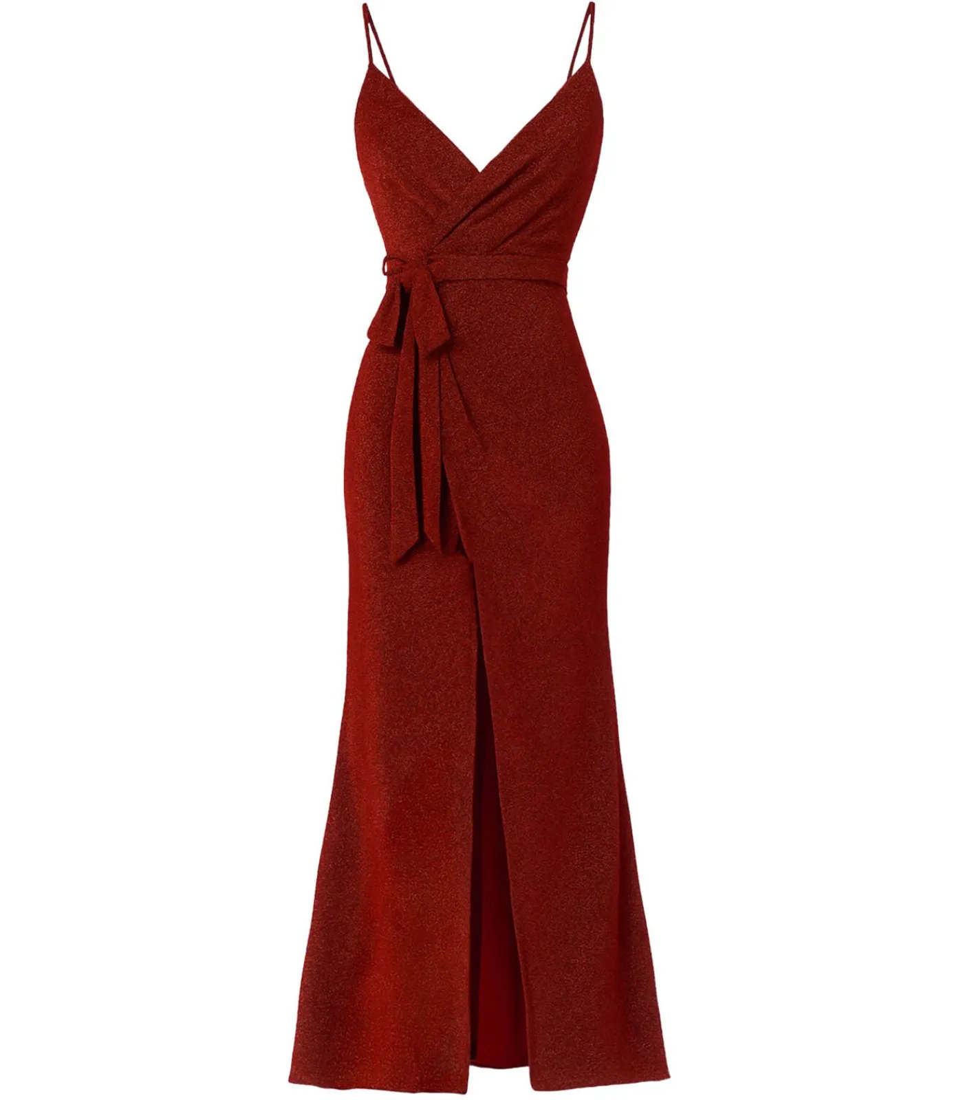 Clearance Maxi-jurk “Wrap Style Spaghetti Strap Maxi With Split” DAMES Jurken